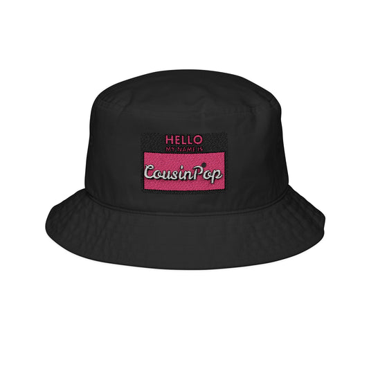 Cousin pop Bucket Hat (Embroidery) * pink font