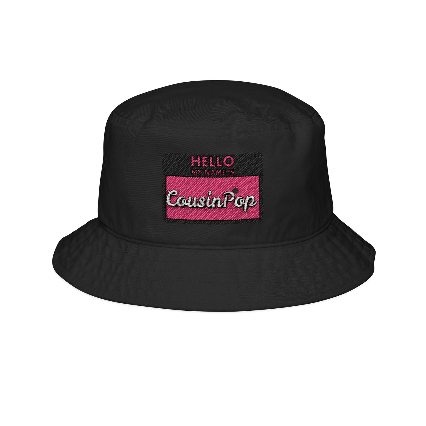 Cousin pop Bucket Hat (Embroidery) * pink font
