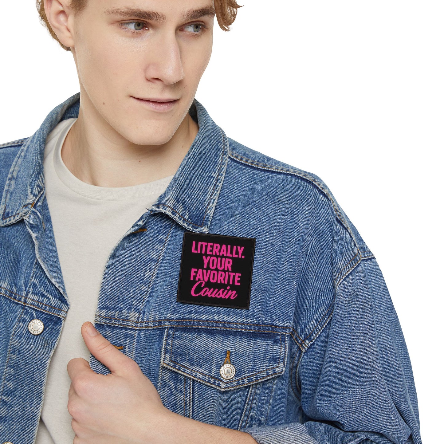 Literally Your Favorite Cousin Patch — Funny Iron-On Embroidered Patch