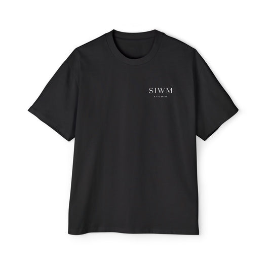 SIWM Minimal Logo Tee — Men’s Oversized Black T‑Shirt