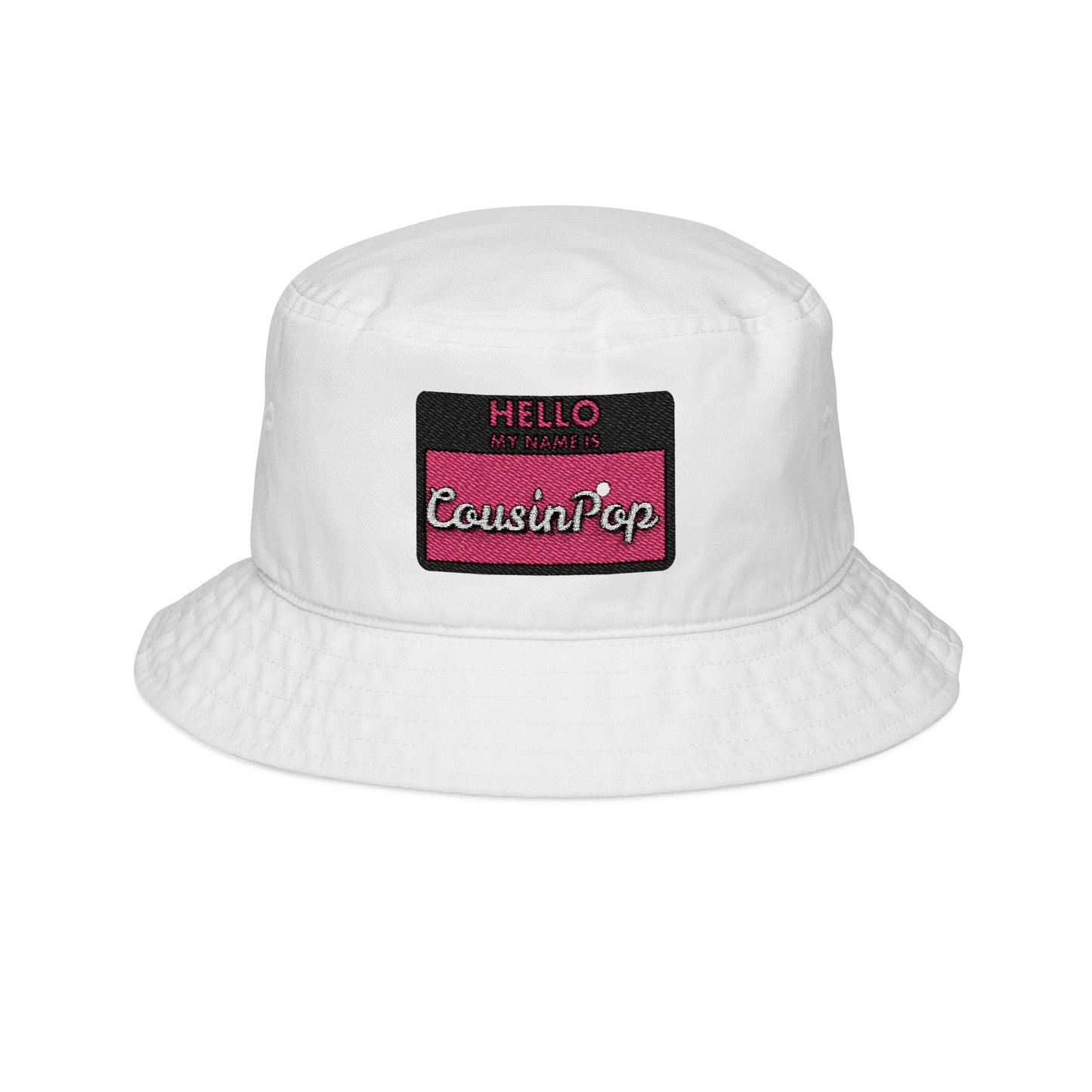 Cousin pop Bucket Hat (Embroidery) * pink font